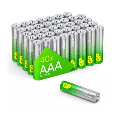 GP GP24A-40 Super G-Tech 1.5V AAA Alkaline batterijen (40 stuks) - thumbnail