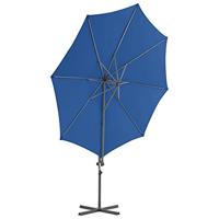 Zweefparasol met stalen paal 300 cm azuurblauw - thumbnail