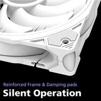 Akasa SOHO AR Computer behuizing Koelplaat/radiatoren 12 cm Transparant, Wit 1 stuk(s) - thumbnail