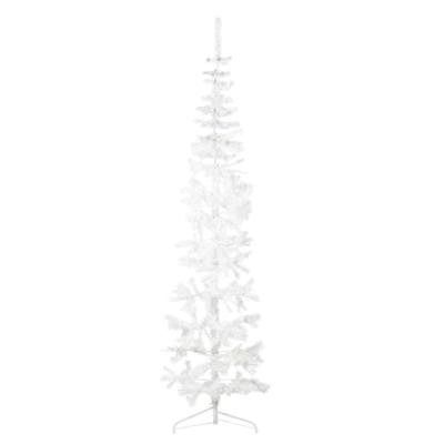 VidaXL Kunstkerstboom half met standaard smal 210 cm wit VidaXL Kunstkerstboom half met standaard smal 210 cm wit