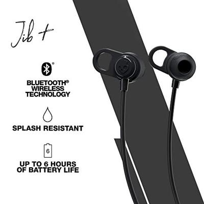 Skullcandy Jib+ Draadloze in-ear oordopjes met een accuduur van 6 uur, microfoon, ondersteuning voor iPhone/Android- en Bluetooth-apparaten – Zwart