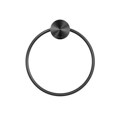 Handdoekring Zwart Geesa Opal Metaal Geborsteld