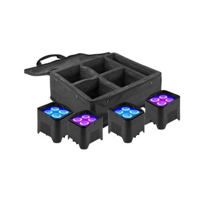 Beamz 4x BBP94W accu LED Uplights met tas