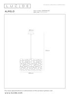 Lucide ALMELO - Hanglamp - Ø 40 cm - 1xE27 - Zwart - thumbnail