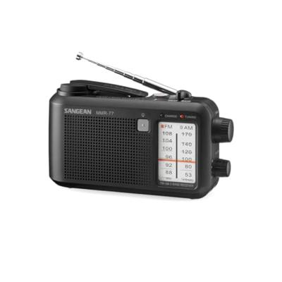 Sangean MMR-77 Outdoorradio VHF (FM), Middengolf Noodradio Handslinger, Spatwaterbestendig, Zaklamp, Oplaadbaar Zwart Sangean MMR-77 Outdoorradio VHF (FM), Middengolf Noodradio Handslinger, Spatwaterbestendig, Zaklamp, Oplaadbaar Zwart