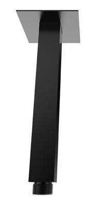 Wiesbaden Rombo douchearm met plafondbevestiging 15 cm mat zwart