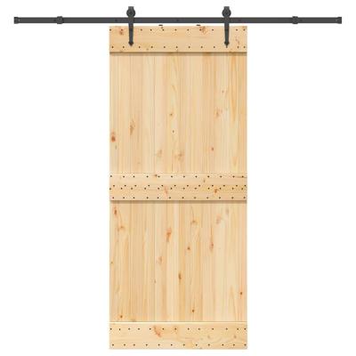 Schuifdeur met beslag 90x210 cm massief grenenhout