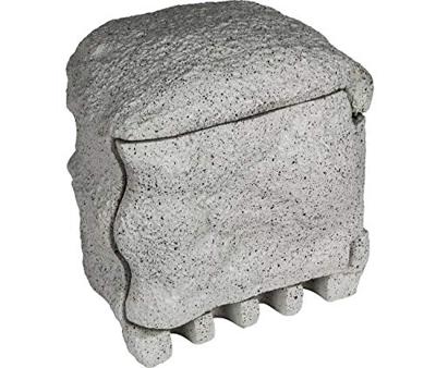 Heitronic 37505 Buitenstopcontact 4-voudig Grijs Steenlook