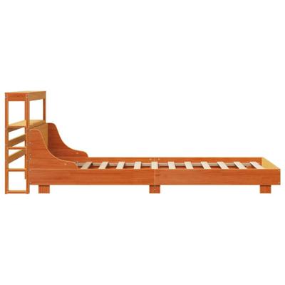 Bedframe zonder matras massief grenenhout wasbruin 75x190 cm Bedframe zonder matras massief grenenhout wasbruin 75x190 cm