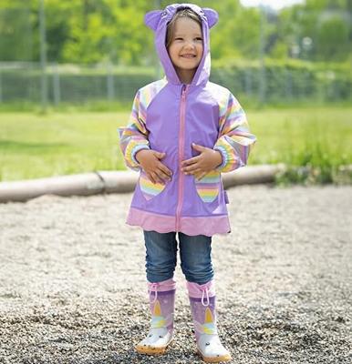 Playshoes regenjas Eenhoorn Hartje Lila-140