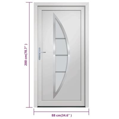 Voordeur 88x200 cm PVC wit - thumbnail