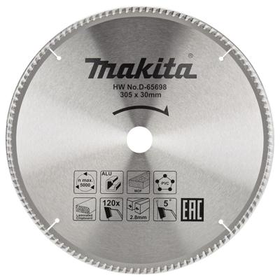 Makita Afkortzaagblad voor Multimaterial | Standaard | Ø 305mm Asgat 30mm 120T - D-65698 Makita Afkortzaagblad voor Multimaterial | Standaard | Ø 305mm Asgat 30mm 120T - D-65698