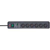 Brennenstuhl 1159540366 PDU Stekkerdoos | Secure-Tec | 6 Sockets | Overspanningsbeveiliging | Schakelaar | Zwart | 2 meter - thumbnail