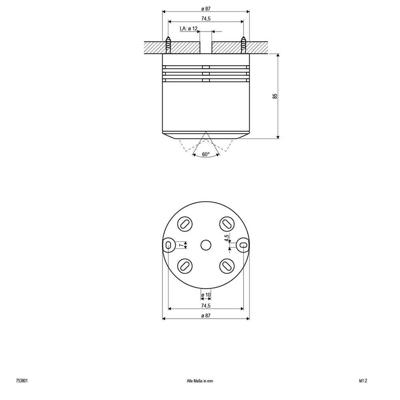 EVN 753801 753801 Inbouwring GU10 50 W Wit