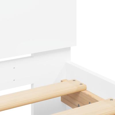 Bedframe met hoofdeinde wit 200x200 cm