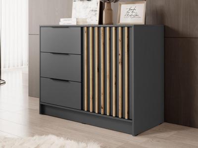 Dressoir MELINDA 1 deur 3 lades antraciet Dressoir MELINDA 1 deur 3 lades antraciet