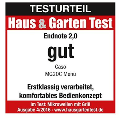 CASO MG20 Ceramic menu 2 in 1 Magnetron RVS, Zwart 800 W Timerfunctie CASO MG20 Ceramic menu 2 in 1 Magnetron RVS, Zwart 800 W Timerfunctie