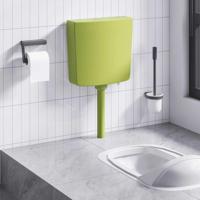 VidaXL Toiletstortbak met watertoevoer onderin 3/6 l olijfgroen - thumbnail