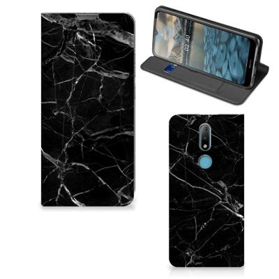 Nokia 2.4 | Standcase | Marmer Zwart - Origineel Cadeau Vader