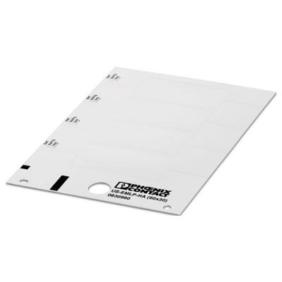 Phoenix Contact 0830990 US-EMLP-HA (60X30) Opschriftlabel Montagemethode: Plakken Wit Aantal markeringen: 4 10 stuk(s)
