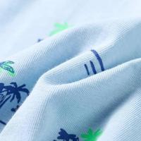 Kindershirt met palmbomenprint 104 lichtblauw - thumbnail