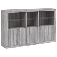 Dressoir met LED-verlichting 162x37x100 cm grijs sonoma eiken - thumbnail
