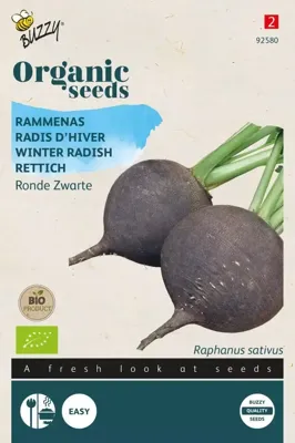 Bio rammenas ronde zwarte 1g