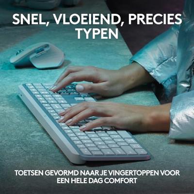 Logitech MX Keys S Grijs toetsenbord Draadloos Wit