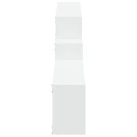 Wandkast 158x18x53 cm bewerkt hout wit - thumbnail