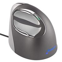 Evoluent Vertical Mouse 4 VM4R Ergonomische muis USB Optisch Zwart, Zilver 6 Toetsen 2800 dpi Ergonomisch - thumbnail
