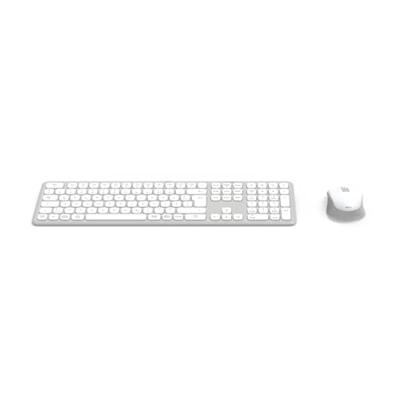 Hama Multi-Device-Tastatur-Maus-Set WKM-550, kabellos, Funk/BT, WS, QWERTZ DE Set met toetsenbord en muis Draadloos QWERTZ, Duits Grijs, Wit