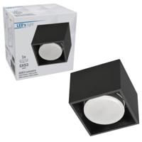 Cube Plafonniere met 1 lichtpunt - Draaibaar licht -  Staal - 10 x 8 cm - Zwart - thumbnail