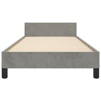Bedframe zonder matras 90x200 cm fluweel lichtgrijs - thumbnail