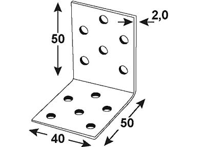 Connex Geperf. Winkelhaak 50X50X40 25St Vz - HVG2420 Connex Geperf. Winkelhaak 50X50X40 25St Vz - HVG2420