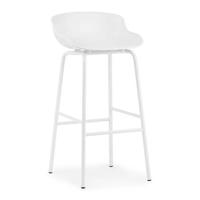 Normann Copenhagen Hyg barkruk H75 White staal - thumbnail