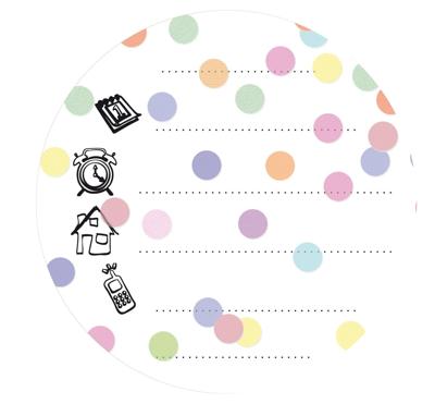 Haza Witbaard Uitnodigingen confetti, 6st.