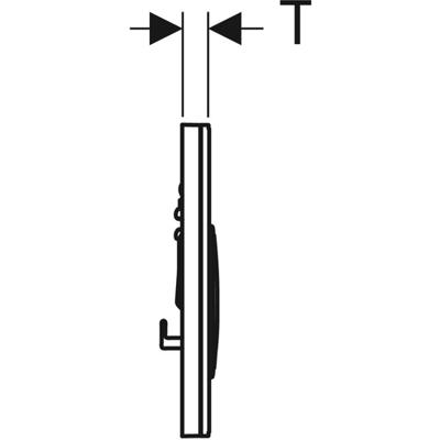 Bedieningsplaat Geberit Sigma 50 Round voor 2-toets Spoeling Rosé Goud / Zwart - thumbnail
