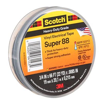 Scotch Super 88 SUPER88-19X6 Isolatietape Scotch Super 88 Zwart (l x b) 6 m x 19 mm 1 stuk(s) Scotch Super 88 SUPER88-19X6 Isolatietape Scotch Super 88 Zwart (l x b) 6 m x 19 mm 1 stuk(s)
