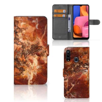 Samsung Galaxy A20s | Bookcase | Marmer Bruin