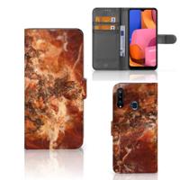 Samsung Galaxy A20s | Bookcase | Marmer Bruin - thumbnail