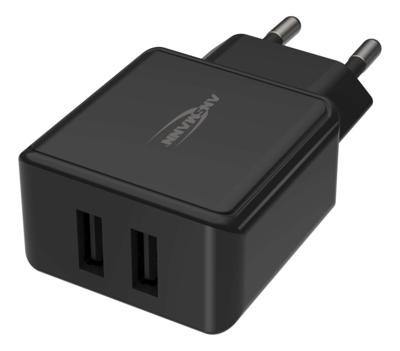 Ansmann HomeCharger HC212 USB-oplader 12 W 2x USB-A Zwart Binnen