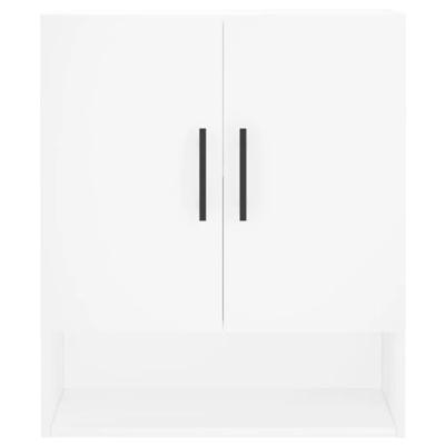 Wandkast 60x31x70 cm bewerkt hout wit - thumbnail