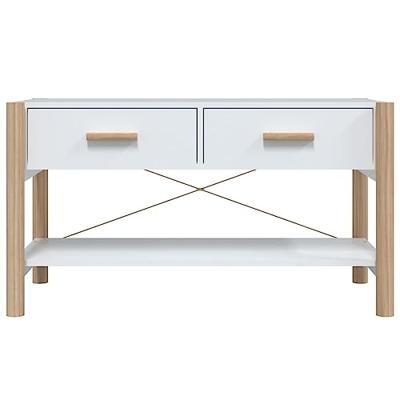 Tv-meubel 82x38x45 cm bewerkt hout wit