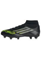 adidas F50 League Mid IJzeren-Nop Voetbalschoenen (SG) Zwart Zilver Neongeel - thumbnail