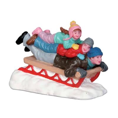 Lemax sledding with dad kerstdorp figuur type 3 2015