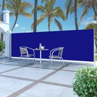 Windscherm uittrekbaar 160x500 cm blauw - thumbnail