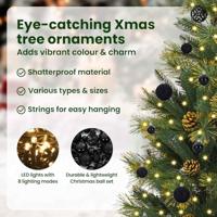 VidaXL Kunstmatige scharnier kerstboom met cones groen 150 cm - thumbnail