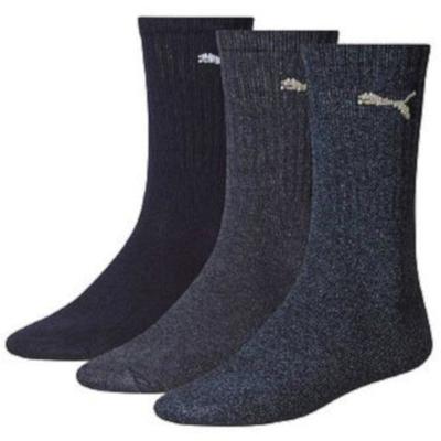 3-paar Crew sport sokken - Katoenen ademende sportsokken voor dames en heren - Zwart - Grijs - Donkerblauw - HRS7312 - HRS7312 - HRS7312 - HRS7312