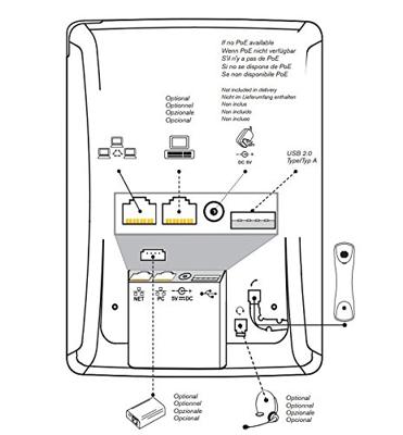 Snom D725 IP-telefoon, SIP bureautelefoon, 12 SIP identiteiten, 18 multi-color functietoetsen, VLAN-ondersteuning, wideband audio, PoE, DSP, 2x Gigabit Ethernet, USB, Zwart, 00003916