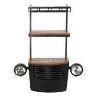 Flessenrek DKD Home Decor Auto Acacia Ijzer Donker grijs (83 x 30 x 104 cm) - thumbnail